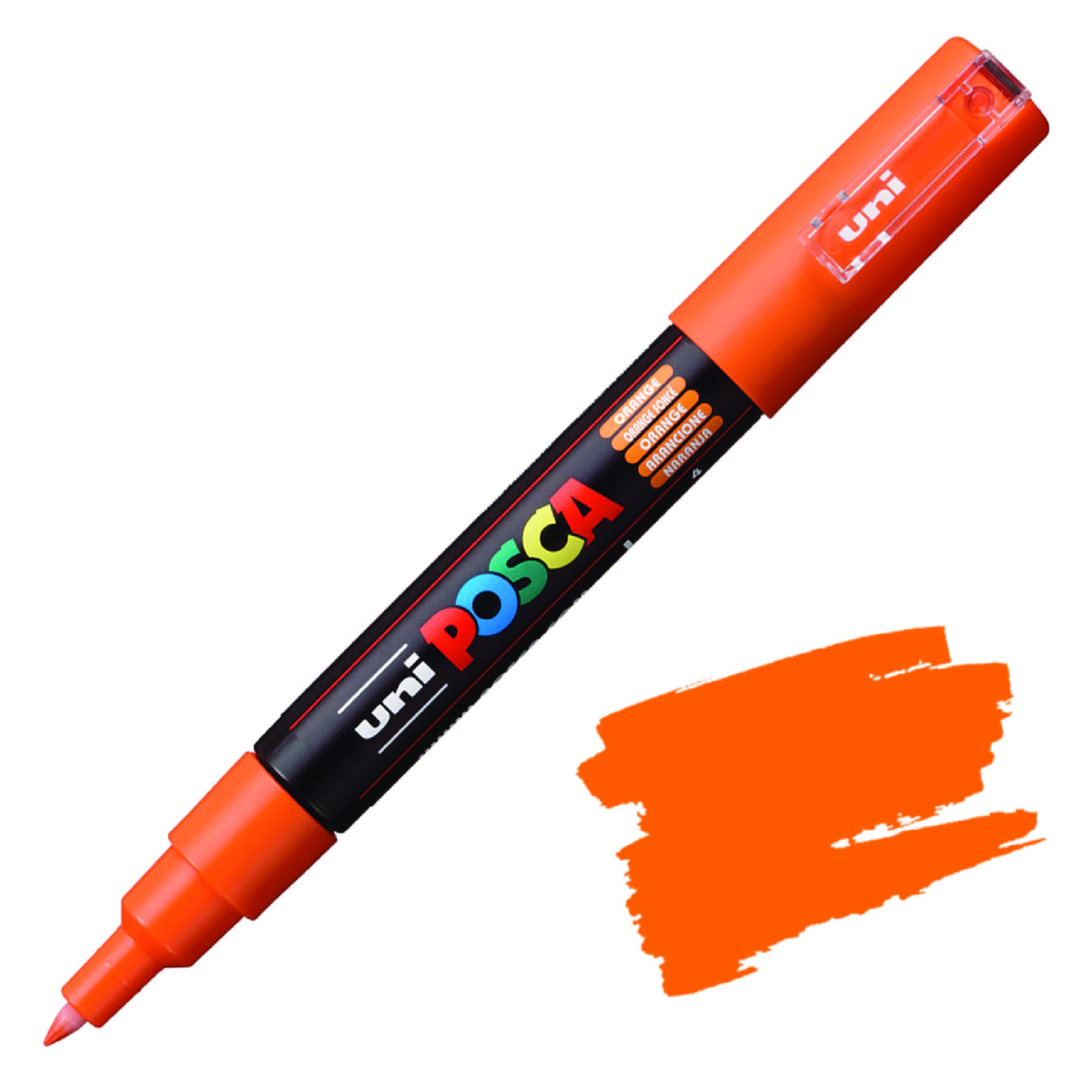 Marker Fine Cone Tip 0.9-1.3mm Orange POSCA Uni